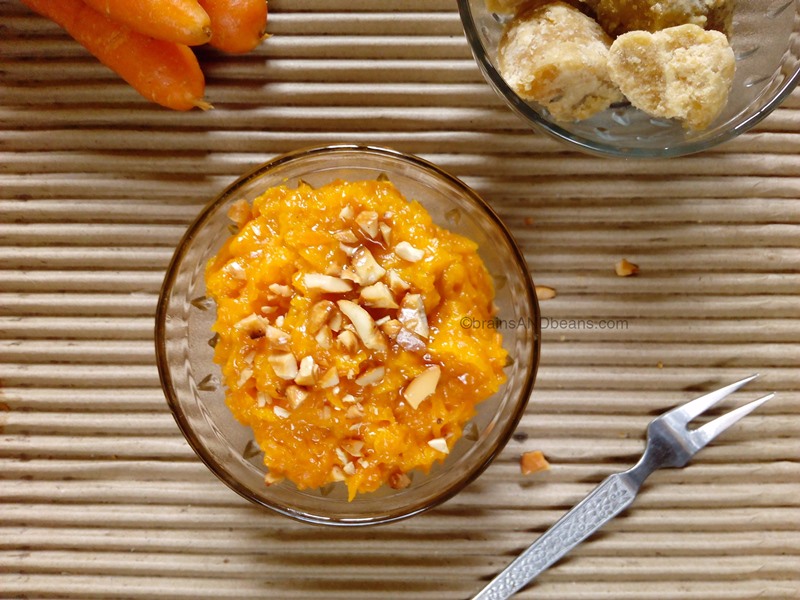 Ever so slight Ooey gooey healthy carrot halwa for two Ever so slight Ooey gooey healthy carrot halwa for two